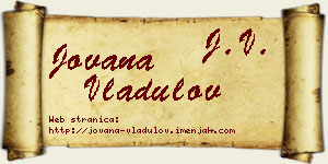 Jovana Vladulov vizit kartica